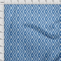 Oneoone viskoza šifona plava tkanina azijski ikat šivaći projekti tkanine otisci tkanine po dvorištu široko-6697