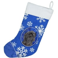 * 9601 - * * * * * Briselski bjeloglavi zimski snježni pahulje Božićna čarapa velika, višebojna