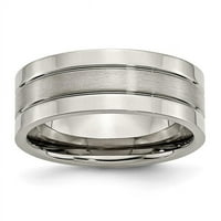 Zaručnički prsten od titana s valovitom površinom, brušen i poliran, veličina 12