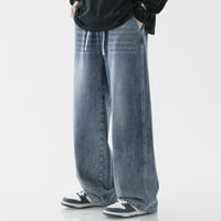 Modne muške hlače zimske casual hlače sportske hlače s džepom Modne duge hlače muške Traper Hlače od 9 inča