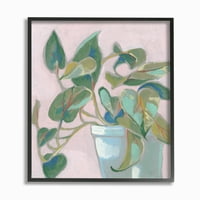 Stupell Industries lončana biljka zelena ružičasta slika uokvirena zidna umjetnost Jennifer Goldberger