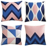 Skup jastuka Moderna jednostavna ružičasta geometrija pruga plava tamna bacanja jastuka za jastuk jastuk kućište