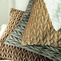 Jastuk za bacanje od tkanine od prošivenog baršuna, teksturirana plisirana, 22 22