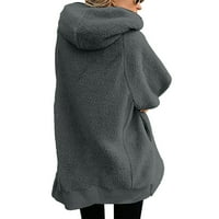 Žene Plus size rasprodaja ženski casual Kaputi jednobojne dukserice s dugim rukavima kardigan džemperi s patentnim