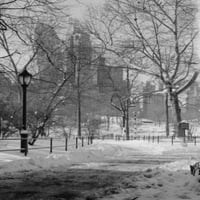 Njujorški, Manhattan, Central Park, tisak zimskih plakata
