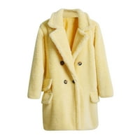 Zimski kaputi za žene, kaputi s okruglim vratom, ležerni zimski kaputi s dugim rukavima, ženske kožne jakne i