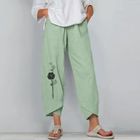 Ženske teretne hlače Rasprodaje se ispod 20 USD Plus size casual široke pamučne lanene joga hlače širokih nogavica