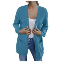 Pimfylm kardigan džemperi za žene ljeto otvoreni prednji kardigan blue xl