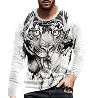 Muške košulje Rasprodaja Plus size ležerna majica s printom i grafičkim printom od 3 inča, majice s križnim printom