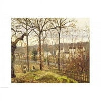 Zimski krajolik u Louvecienneu S. ispis postera Camille Pissarro-V.-krupno