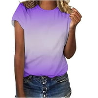 Ženska odjeća majica s grafičkim printom udobna bluza kratkih rukava s okruglim vratom ljetni vrhovi Plus Size