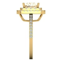 2. Princezin prirodni morganit rez od dijamanta od žutog zlata 14k s naglascima veličina prstena 8,25