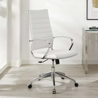 Uredska stolica s visokim naslonom u bijeloj boji