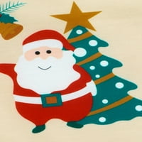 JXZOM dojenčadi Dječaci djevojčice jeseni povremeni romper dugi rukavi Djed Mraz božićno drvce print Playsuit