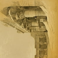 Sveta zemlja, 1855., pročelje Pronausa hrama Edfu, ispis plakata Davida Robertsa