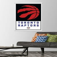 Toronto Raptors - plakat s logotipom u drvenom magnetskom okviru, 22.375 34