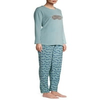 Ženski Super plišani pidžama Set dugih rukava s dugim rukavima