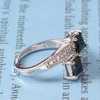 Yinguo cirkon prsten PO rođendanski prijedlog poklon zaručnički zaručnički prsten Jedna veličina