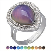 Toplinski osjetljivi prsten u obliku srca ljetni nakit ljetni prsten s prilagodbom različitih boja