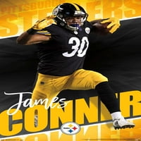 Trendovi International NFL Pittsburgh Steelers - James Conner Wall Poster 14.725 22.375 Black uokvirena verzija