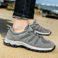 Cipele bez klizanja za muškarce Ljetni muškarci prozračni ravni lagani tenisica za hodanje cipela siva 10.5