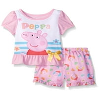 Kratki set Peppa Pig Girls, ružičasta, veličina: 2T