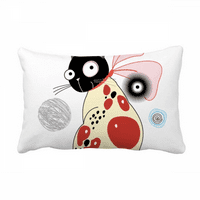 Ljubitelj životinja slatka mačka tiskani jastuk s lumbalnim umetkom navlaka za jastuke ukras kuće