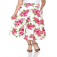 Ženska midi suknja s cvjetnim uzorkom Plus Size US
