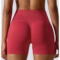Kombinezon za žene protežu se s visokim strukom u teretani kratke hlače joge hlače solidne boje elastične kratke