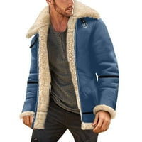 Zimske jakne za muškarce s otvorenim prednjim dijelom, osnovni klasični casual mekani džepovi s plavim džepovima,