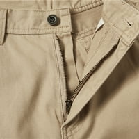 Za velike i visoke muškarce, Ležerne jednobojne teretne kratke hlače s džepovima s patentnim zatvaračem i gumbima,