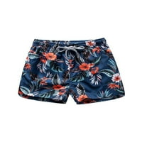 Par ljetnih hlača cvjetna tiskana plaža kratki kratki kratke hlače elastično dno struka havajske mini hlače odmor