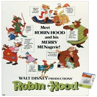 Disneev Robin Hood - zidni plakat na jednom listu s gumbima, 22.375 34