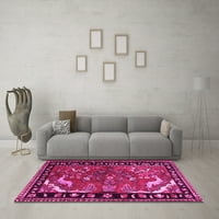 Tradicionalni perzijski tepisi za unutarnje prostore okruglog presjeka ružičaste boje, 3' Okrugli