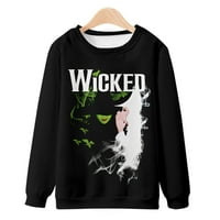 Zli Elphaba Merch Longsleeve Merch Crewneck Hoodie Twebins Novi logotip Žene muškarci pulovers kapuljača