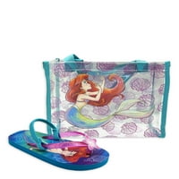 Disney Little Mermaid Ljetna zabava Flip Flop & Beach Tote Set