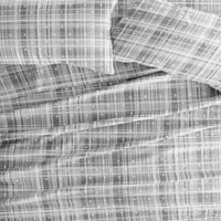 Udobnost nadstrešnice - posteljina u obliku sive polke točke za posteljinu u punoj veličini