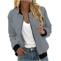 Idoravan Blazer jakne za žene Clearance ženski modni modni otiskirani džepni kaput