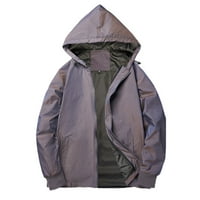 Muške jakne za muškarce Muška jesen / zima jakna u boji gradijenta s dugim rukavima s više džepova s patentnim
