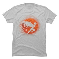 Icarus: Sunset Mens Athletic Heather Cream Graphic Tee - Dizajn od strane ljudi 3xl
