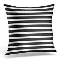 Sažetak jednostavni prugasti uzorak ravne linije crno -bijeli umjetnički jastučni jastuk jastučni jastuk