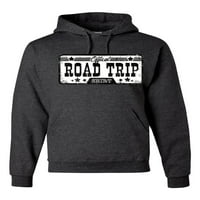 Službena majica Wild Bobby Road Trip u retro stilu, crno-bijela majica s kapuljačom Humor Unise, Heather Black,