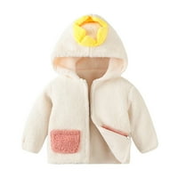 Virmaxy novorođenčet bebe rocker jakna djevojčice dječaci zima podstavljena topla jakna pletena kapuljača s kapuljačom