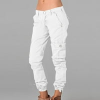 Lindreshi teretne hlače za žene sa džepovima Žene žene čvrste hlače hippie punk hlače Streetwear jogger džep labave