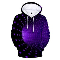 Dtydtpe ženske vrhove unise muški 3D ispis kreativni okrugli vrat casual duge košulje gornje bluze kapuljače za