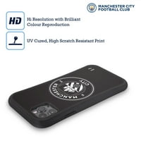 Dizajn glavnih slučajeva Službeno licenciran Manchester City Man City FC Badge Black White Mono Hybrid Case kompatibilan