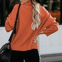Džemperi za žene u donjem rublju, Ženski džemperi s visokim vratom, preveliki casual puloveri s dugim rukavima,