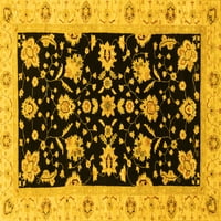 Tradicionalni unutarnji tepisi pravokutnog oblika u orijentalnom stilu u žutoj boji, 5' 8'