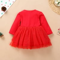 Nova dječja Božićna haljina za djevojčice, crvena, 90
