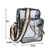 Prozirna torba za rame za žene, Torbica za mobitel, prozirni pretinci za torbe za rame od PVC-a